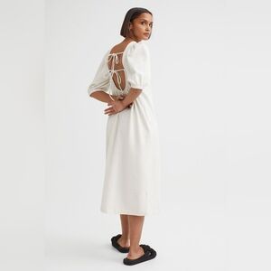 Elegant White Midi Dress NWT